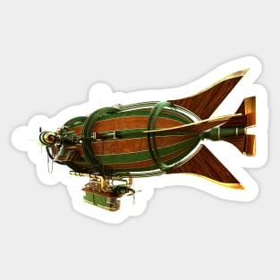 Fantasy steampunk blimp Sticker